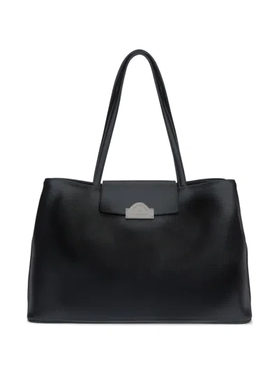 Karl Lagerfeld Rue St-guillaume Metal Tote Bag In Black