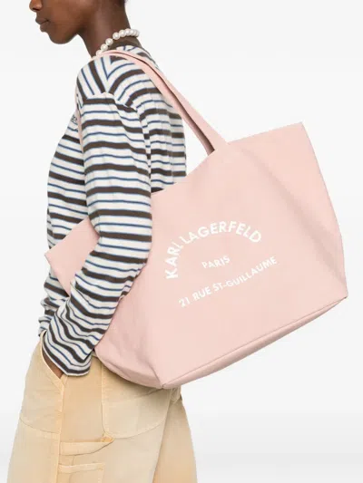 Karl Lagerfeld Rue St-guillaume Tote Bag In Pink