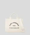 Karl Lagerfeld Rue St-guillaume Kleine Quadratische Tote-bag In Neutral
