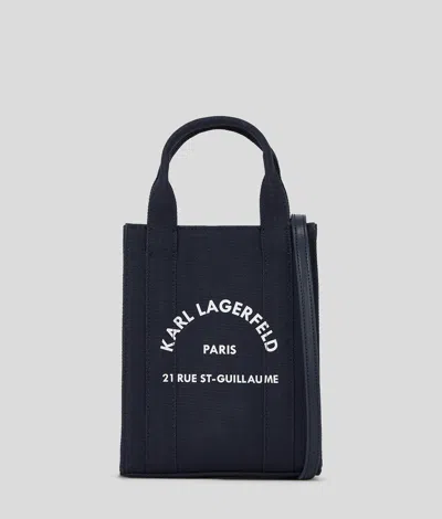 Karl Lagerfeld Rue St-guillaume Kleine Quadratische Tote-bag In Blue