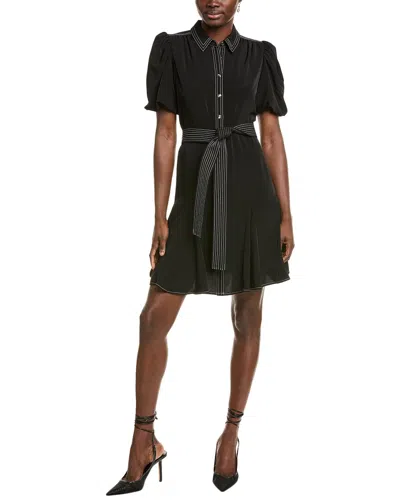Karl Lagerfeld Ruffle Shirtdress In Black