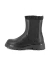 Karl Lagerfeld Ruffle-trim Chelsea Boots In Black