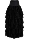 Karl Lagerfeld Ruffled Maxi Skirt In Black
