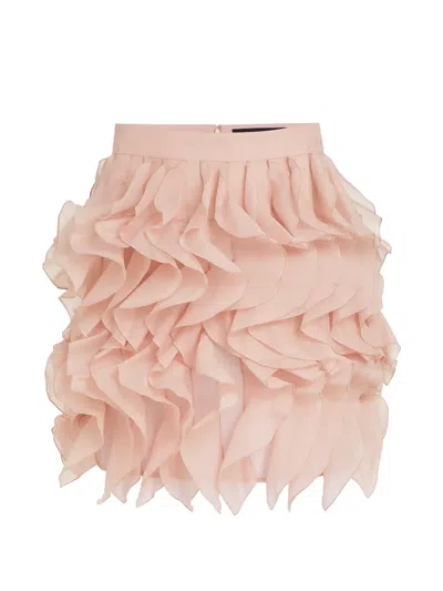 Karl Lagerfeld Ruffled Mini Skirt In Pink