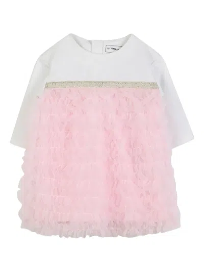 Karl Lagerfeld Babies' Ruffled Tulle Dress In Pink