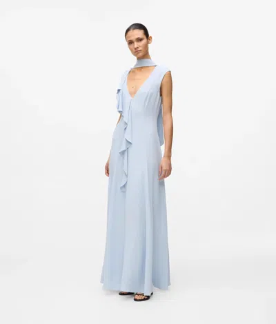 Karl Lagerfeld Ruffle-detail Dress In Blue