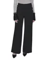 Karl Lagerfeld Womens Side Button Wide Leg Ponte Pants P Xs Xl In Black