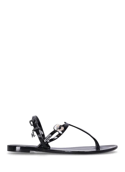Karl Lagerfeld Ikonik Karl Nft Sandalen Mit Finish In Black