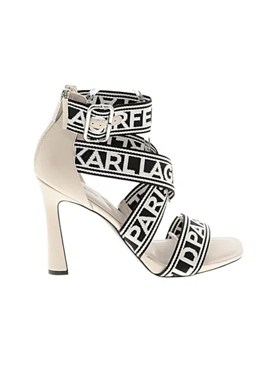 Pre-owned Karl Lagerfeld Sandals In Ivory