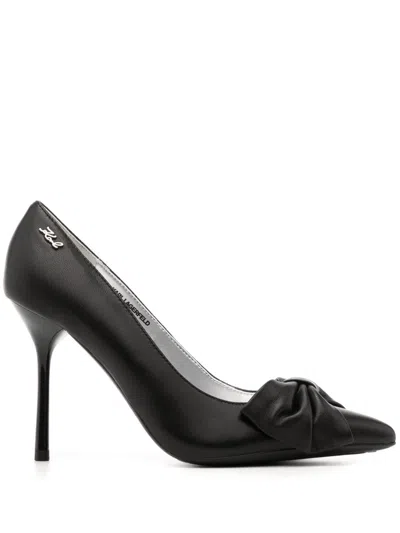 Karl Lagerfeld Sarabane Bow Pump In Black