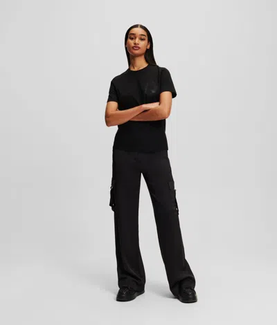 Karl Lagerfeld Satin Cargo Pants