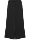 Karl Lagerfeld Satin Cargo Pants In Black