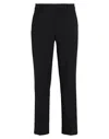 Karl Lagerfeld Satin Panel Tailored Pants Woman Pants Black Size 8 Recycled Polyester, Wool, Elastan In Black
