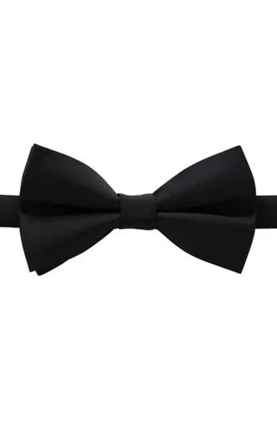 Karl Lagerfeld Satin Pre-tied Bow Tie In Black