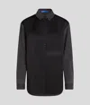 Karl Lagerfeld Satin Shirt In Black