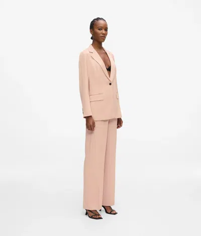Karl Lagerfeld Satin-blend Pants In Pink