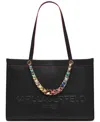 Karl Lagerfeld Savoie Large Leather Tote In Black Multi Combo