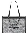 Karl Lagerfeld Savoie Large Tote Bag In Black,white