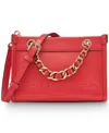 Karl Lagerfeld Savoie Leather Crossbody In Red