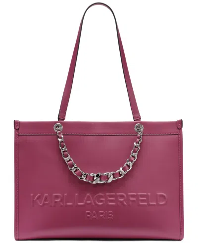 Karl Lagerfeld Savoie Mini Tote Bag In Purple