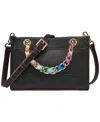 Karl Lagerfeld Savoie Small Leather Crossbody In Black Multi Combo