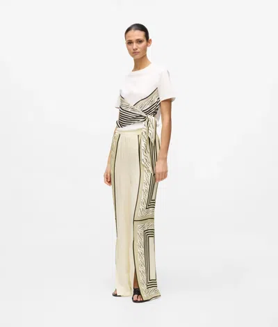 Karl Lagerfeld Scarf Print Pajama Pants In Neutral