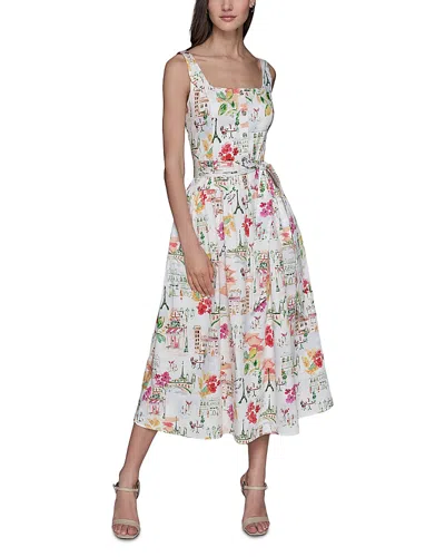 Karl Lagerfeld Scenic Print Midi Dress
