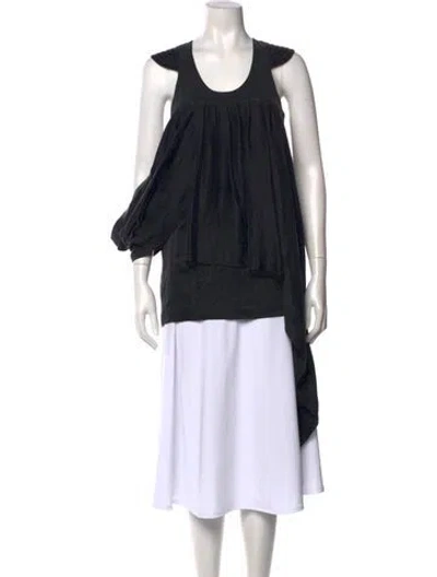 Pre-owned Karl Lagerfeld Scoop Neck Sleeveless Top In Gray