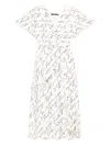 Karl Lagerfeld Midikleid Mit Kritzel-print In Multi