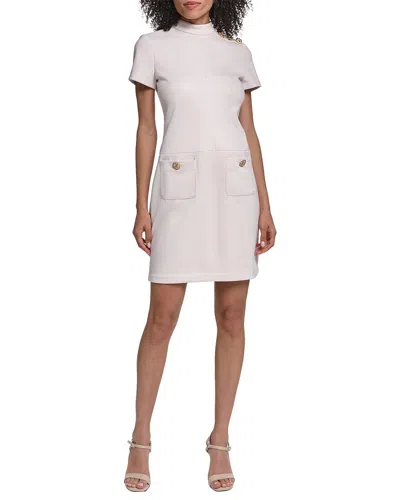 Karl Lagerfeld Scuba Dress In Neutral