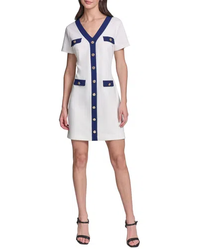 Karl Lagerfeld Scuba Sheath Dress In White