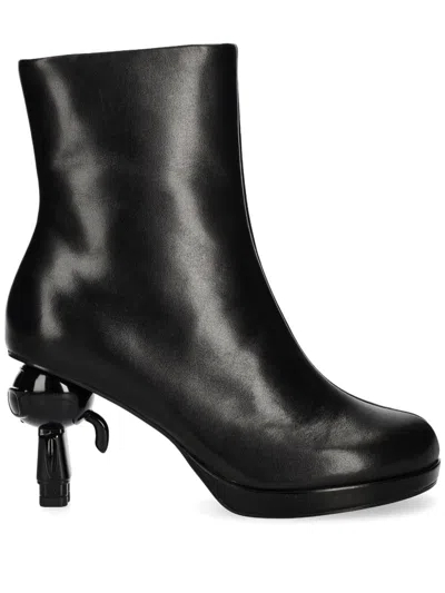 Karl Lagerfeld Sculpted-heel Boots In Black