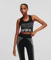 Karl Lagerfeld Seamless Athleisure Tank Top In Black