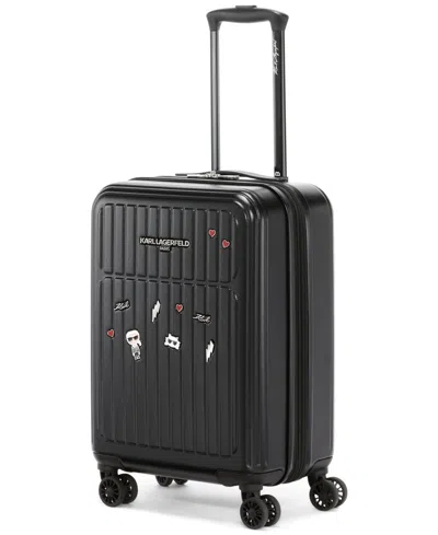Karl Lagerfeld Sentimental Voyage 21" Upright Luggage In Black