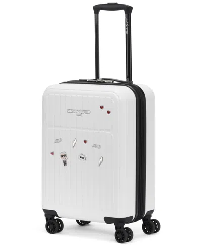 Karl Lagerfeld Sentimental Voyage 21" Upright Luggage In White