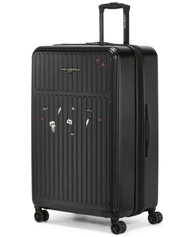 Karl Lagerfeld Sentimental Voyage 28" Upright Luggage In Black