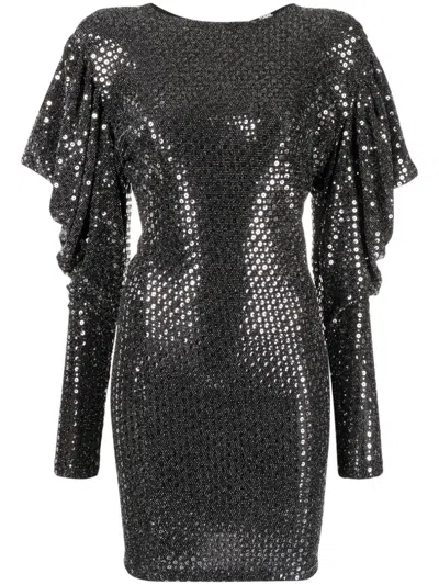 Karl Lagerfeld Sequin-embellished Dress In Silver