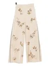 Karl Lagerfeld Sequin-embellished Flared Trousers In Neutral