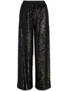 Karl Lagerfeld Sequin-embellished Jersey Trousers In Black