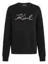 Karl Lagerfeld Sequin-embellished Logo Sweatshirt In Multi