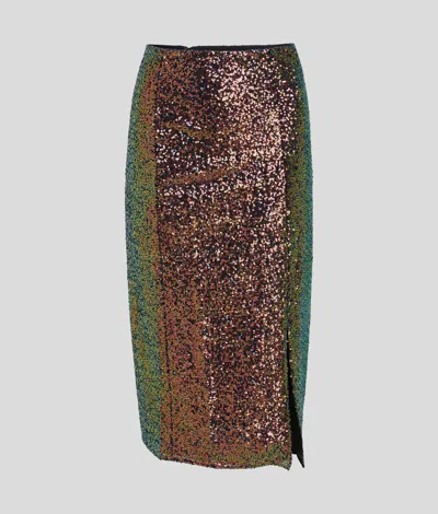 Karl Lagerfeld Sequin Midi Pencil Skirt