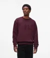Karl Lagerfeld Sequin Monogram Sweatshirt In Burgundy