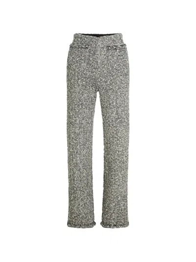 Karl Lagerfeld Sequin-embellished Trousers In Gray