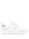 Karl Lagerfeld Serger Panelled Leather Sneakers In White