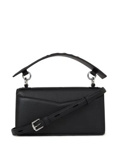 Karl Lagerfeld Seven Grainy Black Bag With Silver Logo
