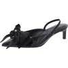 Karl Lagerfeld Sharla Bow Womens Bow Man Made Slingback Heels In Black