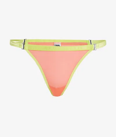 Karl Lagerfeld Sheer Brazilian Brief In Pink