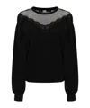 Karl Lagerfeld Sheer-panel Sweatshirt In Black