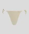 Karl Lagerfeld Shimmer Bikini Bottoms In Neutral