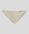 Karl Lagerfeld Shimmer Bikini Bottoms In Neutral